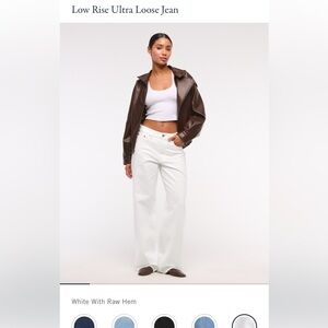 Abercrombie & Fitch The Ultra Loose Low Rise Jean Sz 27 Short